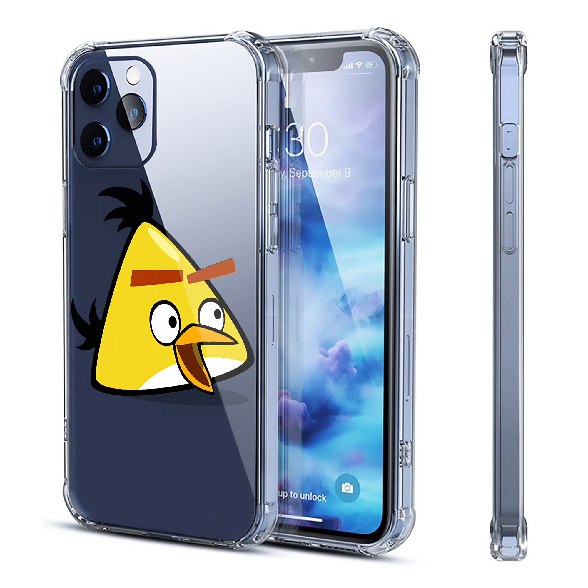 （画像用） Angry Birds アングリーバード 【iPhone 12シリーズ対応】透明スマホケース（クリアソフトケース）